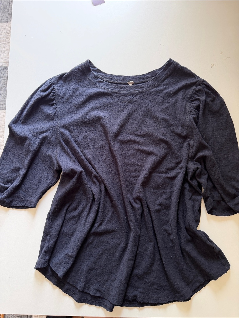 Free the people | Women's | L | Black Knit Boatneck Top